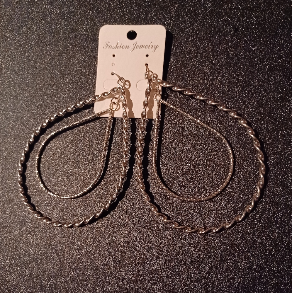 oversized silverstone earrings
